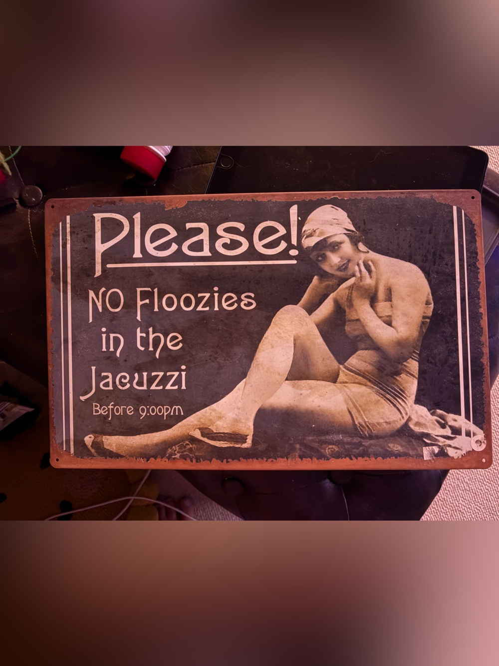 Vintage-Style Black and Cream Home Wall Decor Sign